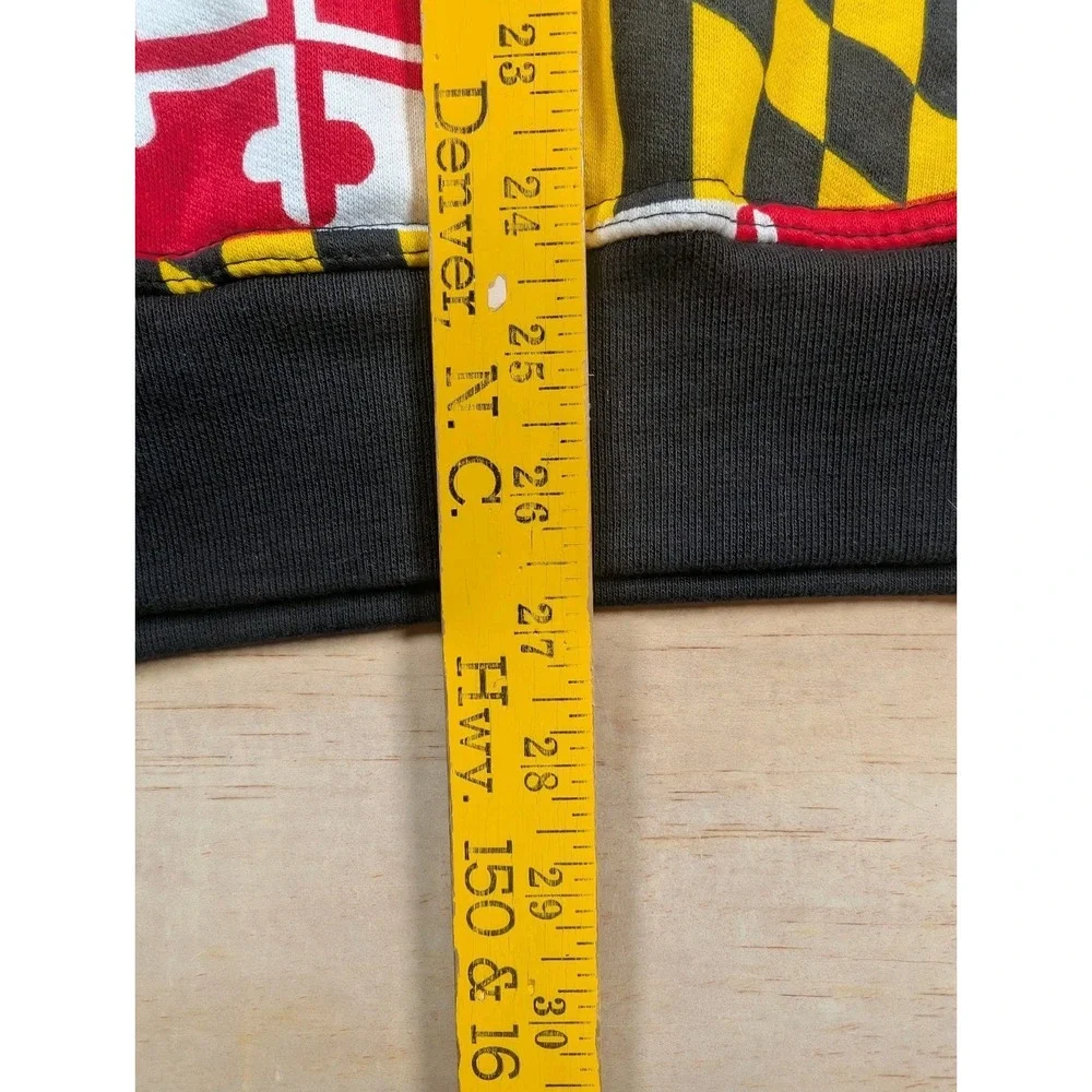 NCAA Maryland All Over Print AOP Sweatshirt Hoodie Mens Size L Large